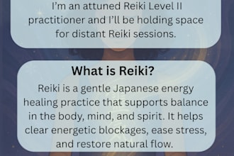 give you a distance reiki healing session with oracle card pull