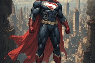 do a superhero character art