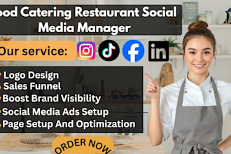 be your food restaurant and catering social media marketing manager