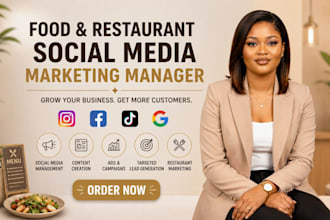 be your food restaurant and catering social media marketing manager