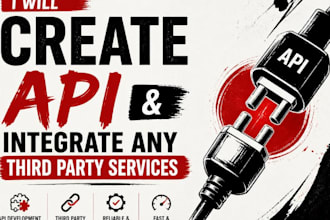 create API and integrate any third party services