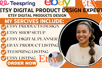 design etsy digital products setup etsy shop etsy product ebay teespring listing