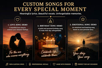 create a custom song for your story or special occasion