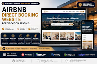 design airbnb direct booking website for vacation rentals