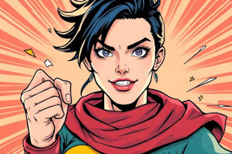 comic book illustration with comic book illustrator