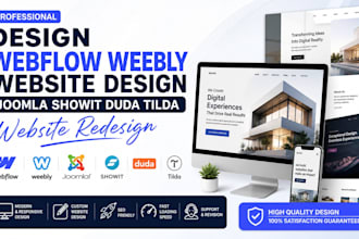 design webflow weebly website design joomla showit duda tilda website redesign