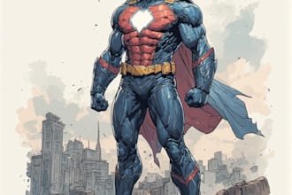 create superhero cartoon character for you