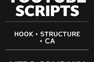 write engaging youtube scripts for faceless channels