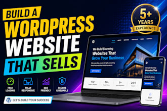 build a professional wordpress website or landing page