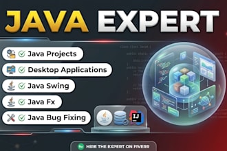 develop java desktop application with gui, swing, javafx and mysql database