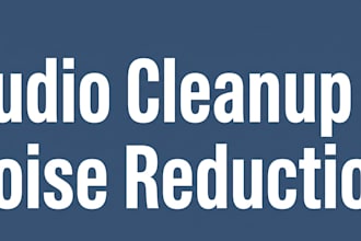 professionally clean and restore your audio
