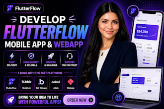 develop flutterflow mobile app flutterflow webapp bubble io adalo bolt webapp