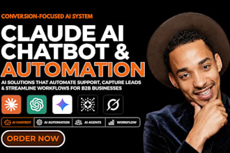 build claude ai chatbot for website, customer support, ai automation for b2b