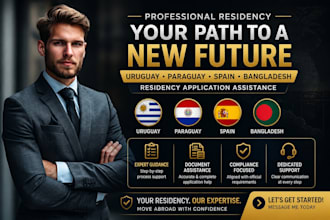 assist with residency applications uruguay spain paraguay