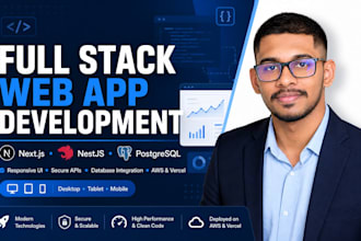 develop a full stack web application using nextjs,  nestjs and postgresql