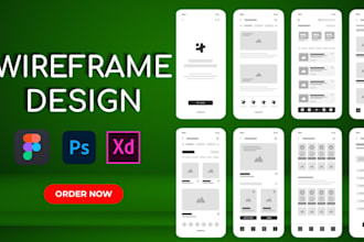 design website UI UX, wireframes and figma website design
