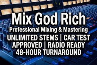 professionally mix and master your song with unlimited stems