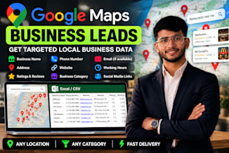 scrape google maps business leads with phone, website and data
