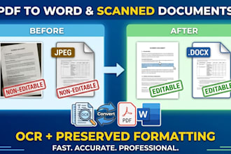 convert PDF to editable word or PDF formats