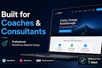 design a professional wordpress website for coaches and consultants