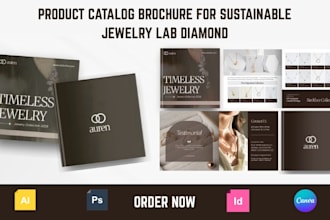 design information product catalog brochure for sustainable jewelry lab diamond