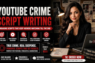 true crime script writing youtube crime story script thriller narration script