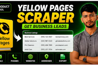provide a yellow pages scraper for business leads data