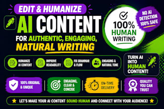 edit and humanize ai content for authentic, engaging, natural writing