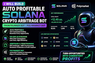 build solana volume bot hft arbitrage bot frontrunner bot