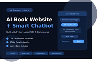 build an ai book website with chatbots