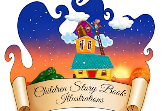 design children story book illustration and children book cover design