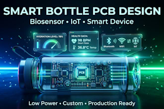create smart bottle pcb with biosensor iot and smart device design