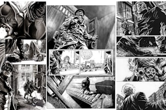 draw comic book illustration graphic novel comic strip manga page comic artist