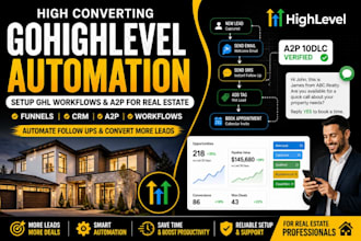 design high converting ghl automation setup gohighlevel chatbot for real estate