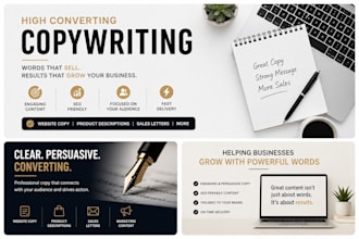 high converting sales copy for products and websites