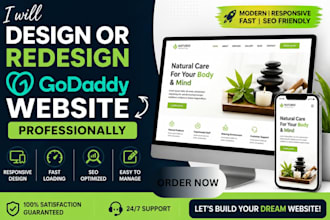 design or redesign godaddy website professionally