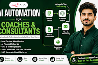 build n8n ai automation for lead generation follow up for coaches, consultant