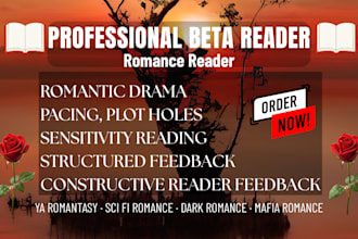 beta read scifi romance, fantasy, ya romantasy, mafia romance, dark romance
