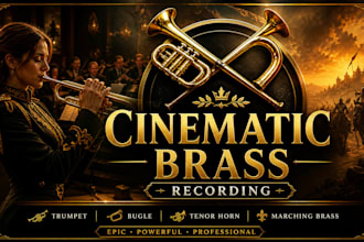 record cinematic cavalry trumpet and marching brass for epic soundtracks