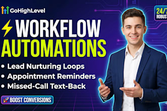 design gohighlevel workflow automations and appointment funnels
