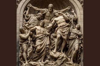 3d mythological 3d bas relief 3d wood carving stl 3d printing 3d medal monument
