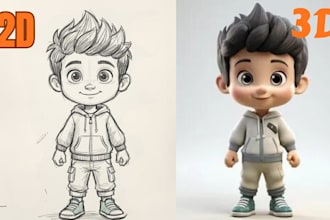 convert 2d images to high quality 3d sculpt models stl png obj for 3d printing