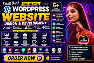 create a wordpress website, custom wordpress website, business wordpress website