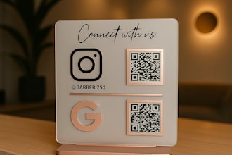 design custom qr code stand for business