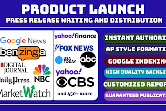 do product launch press release writing and distribution UK pr submit pr
