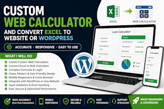 create custom web calculator wordpress calculator online calculator website