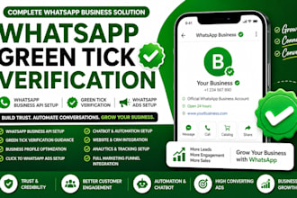 whatsapp business API green tick verification  whatsapp ads