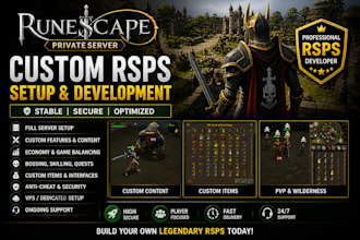 create and setup your runescape private server rsps with custom features