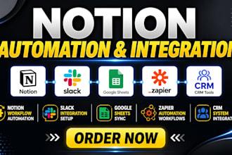 integrate notion with slack, google sheets, zapier, and CRM tools
