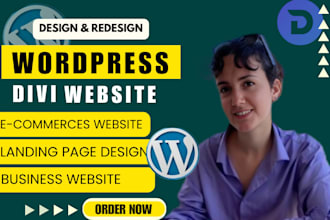 build your wordpress divi website, site vitrine or woocommerce online store